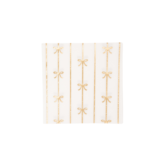 GOLD SIGNATURE BOW SMALL NAPKINS