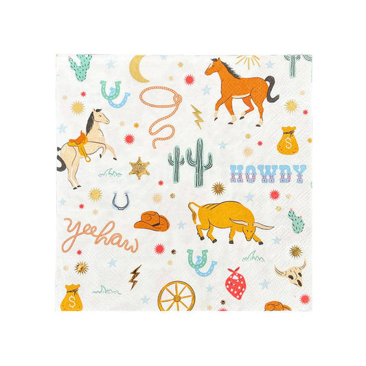 'YEEHAW' LARGE COWBOY NAPKINS