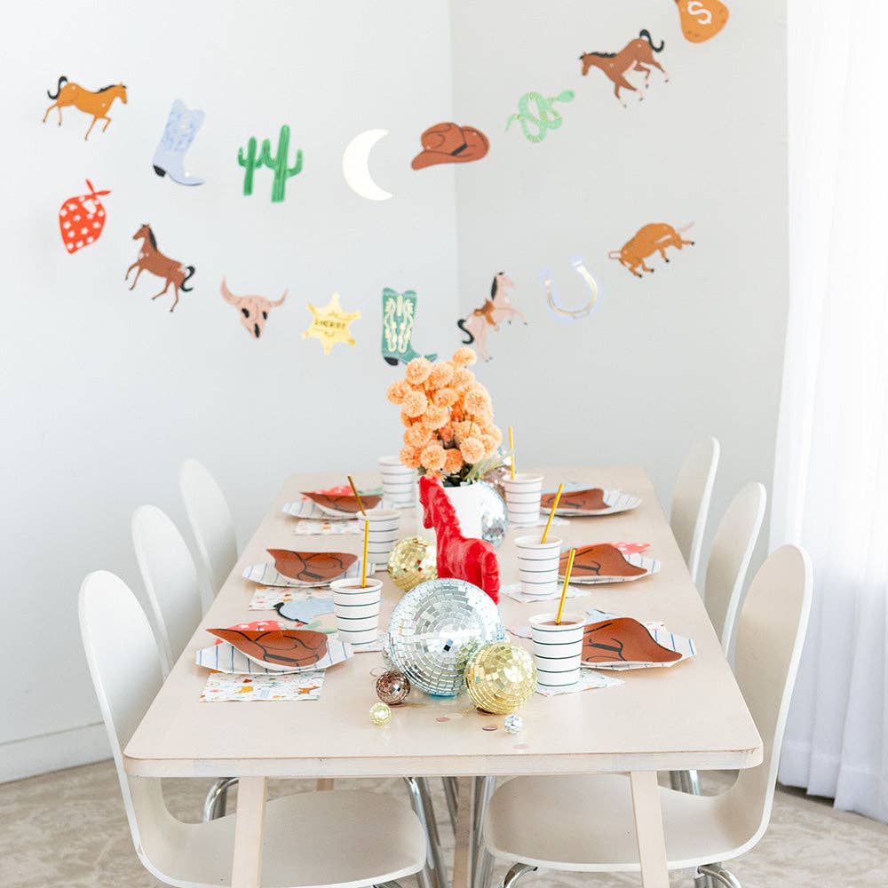 'YEEHAW' BLUE COWBOY BOOT NAPKIN