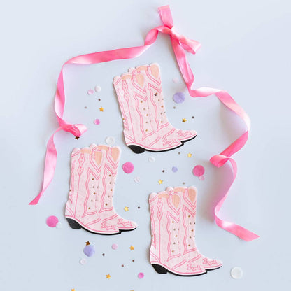 'PONY TALES' PINK COWBOY BOOT NAPKIN