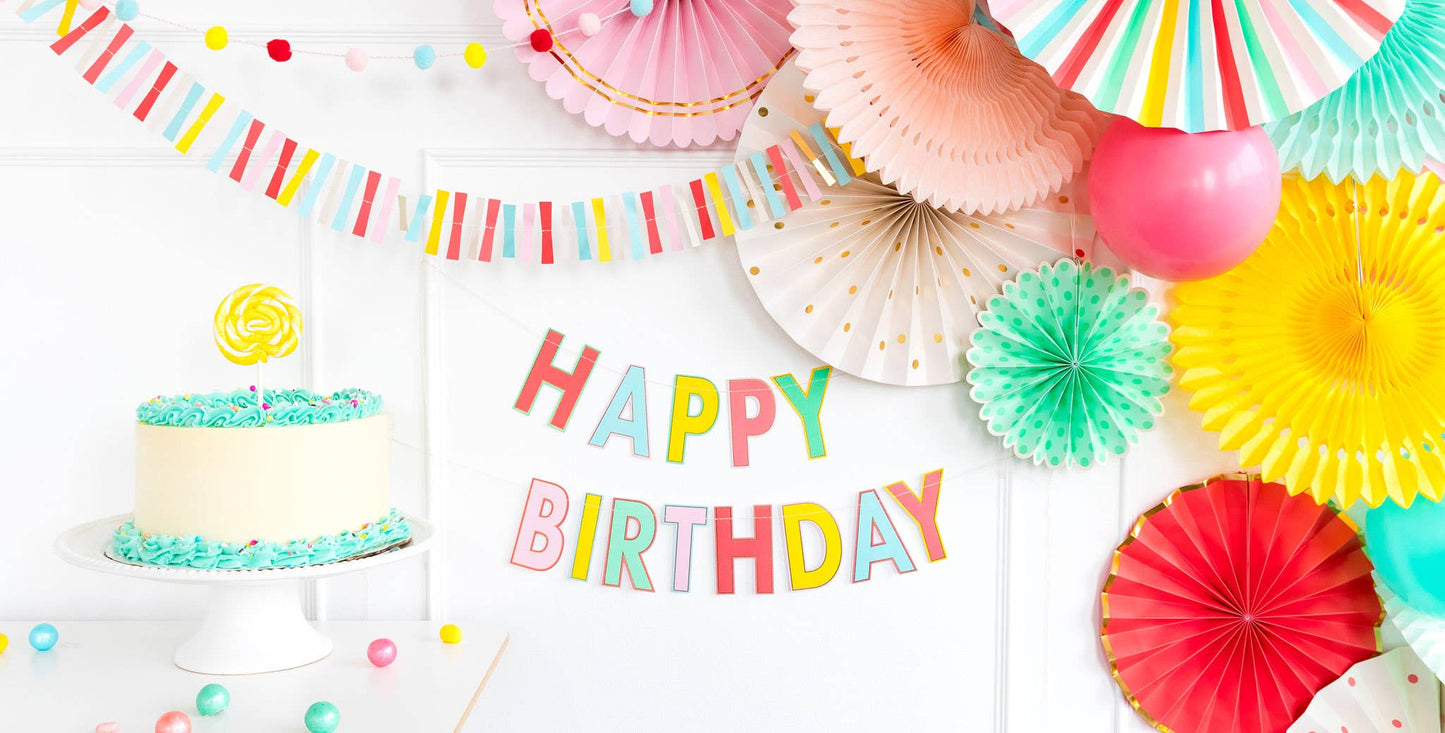 HIP HIP HOORAY "HAPPY BIRTHDAY" PARTY BANNER