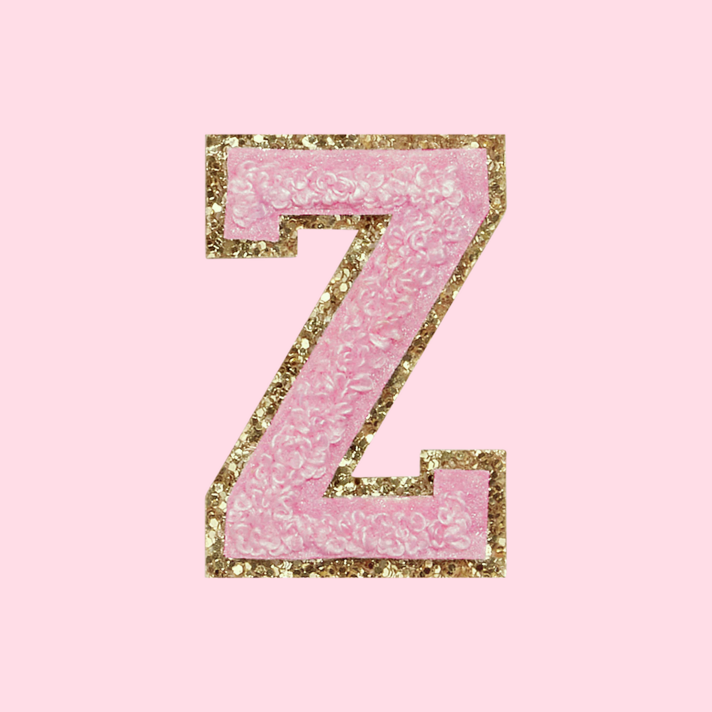 MINI CHENILLE VARSITY LETTER PATCH - PINK