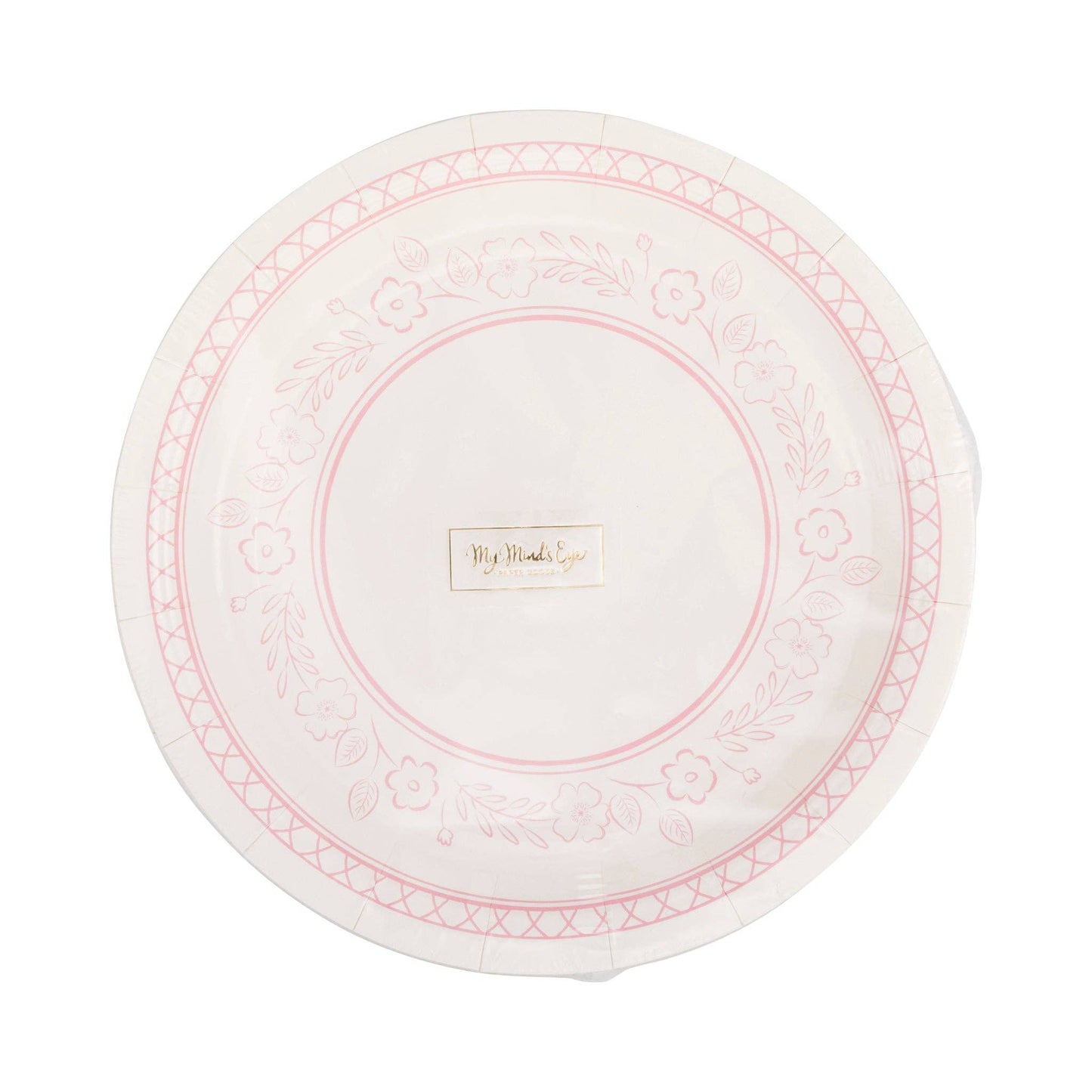 PEMBROKE PINK FLORAL PLATES 7"