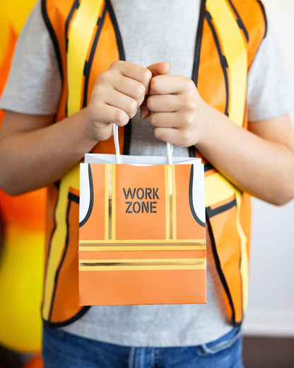 CONSTRUCTION VEST TREAT BAGS