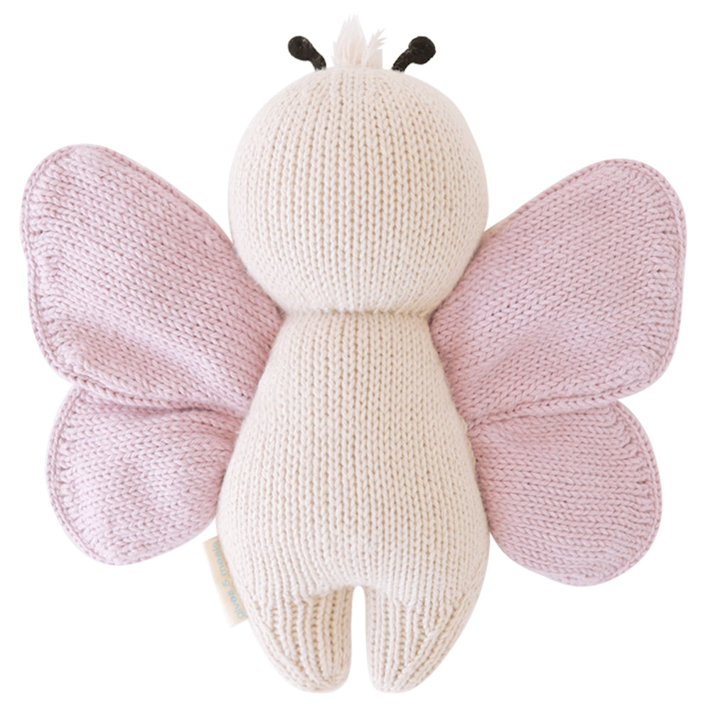 baby butterfly hand knit dolls by cuddle + kind 