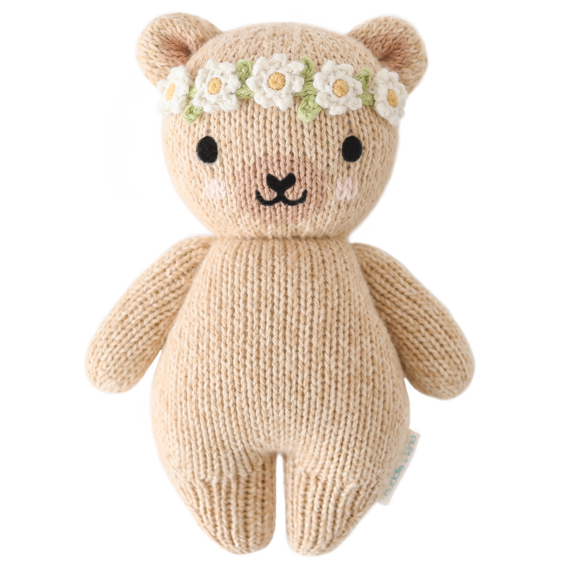 baby honey bear ivory floral by cuddle + kind 