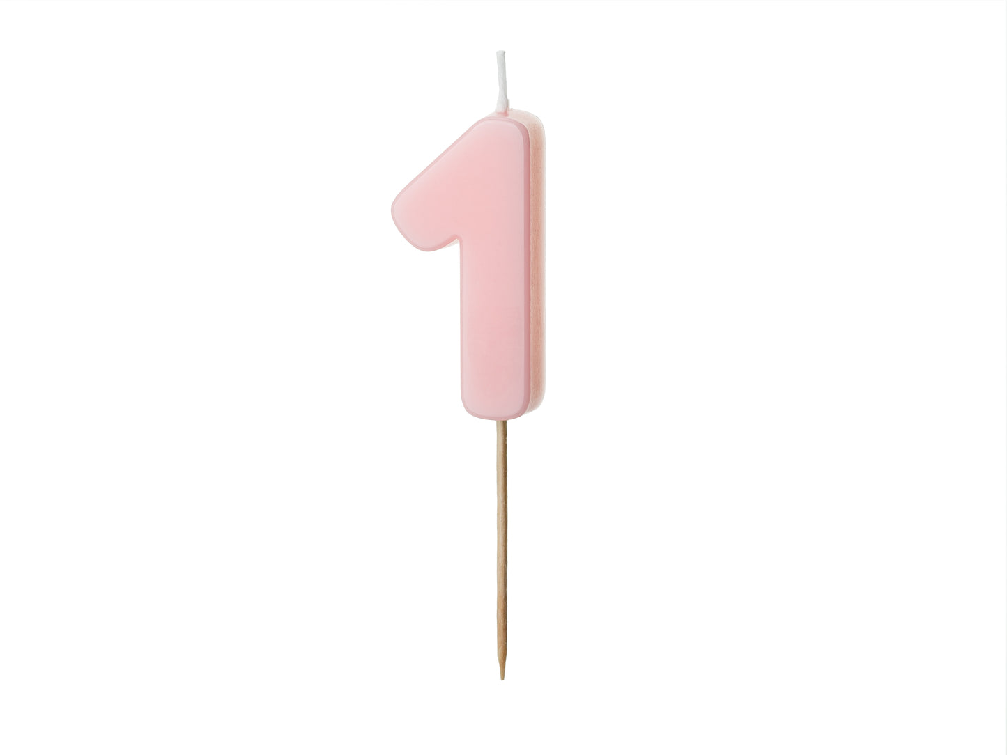 BABY PINK NUMBER 1 BIRTHDAY CANDLE