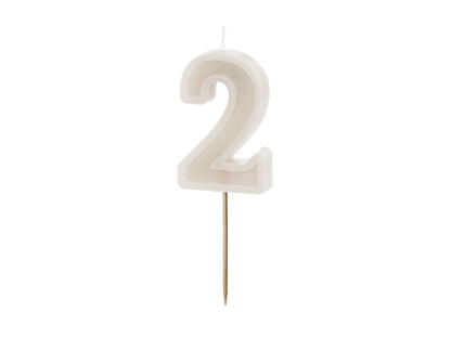 CREAM CANDLE NUMBERS