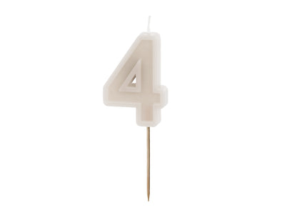 CREAM CANDLE NUMBERS