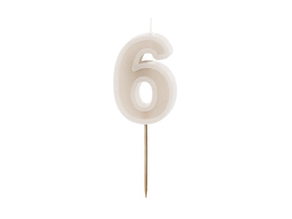 CREAM CANDLE NUMBERS