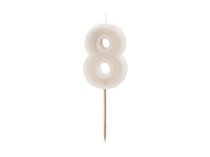 CREAM CANDLE NUMBERS