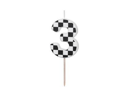 CHECKERED BLACK CANDLE NUMBERS