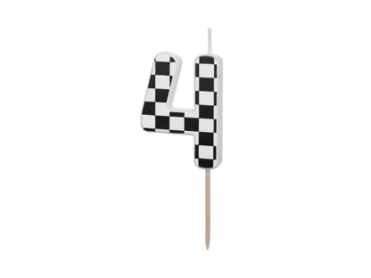 CHECKERED BLACK CANDLE NUMBERS