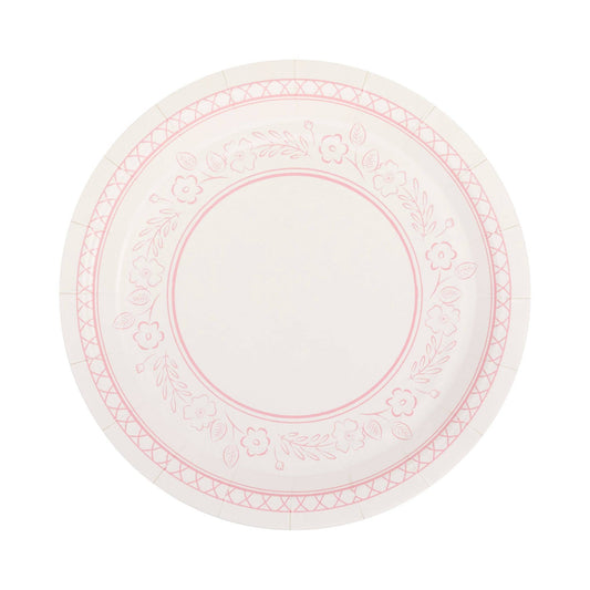 PEMBROKE PINK FLORAL PLATES 7"