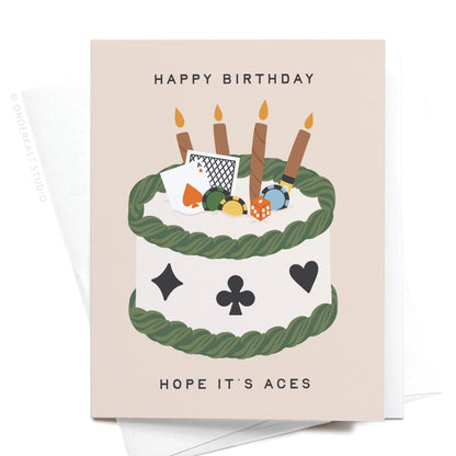 ACES POKER BIRTHDAY GREETING CARD