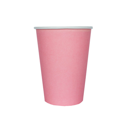 sold pink paper cups - pack of 8 - 12oz