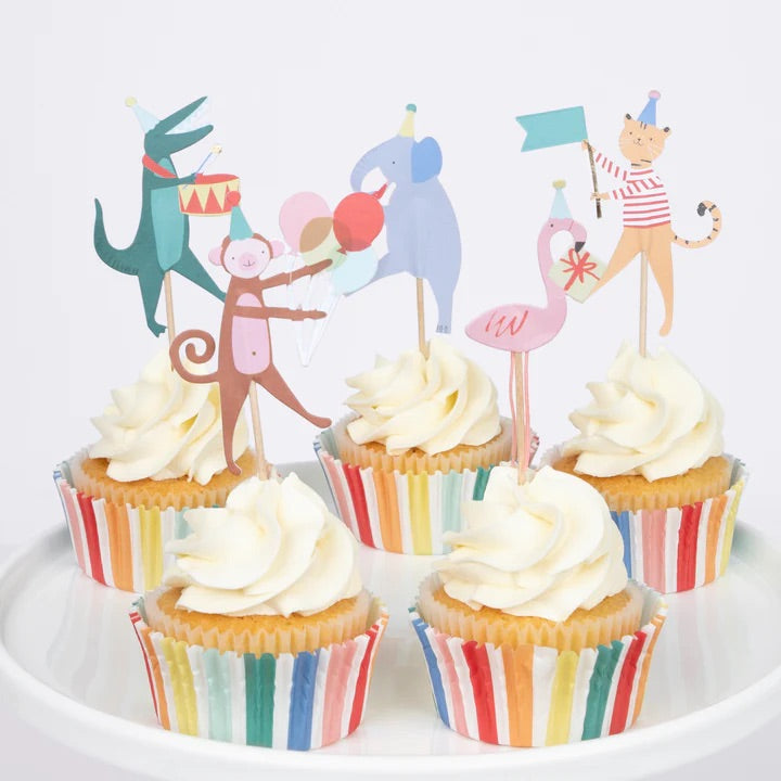 animal parade cupcake toppers - pack of 24 by Meri Meri 
