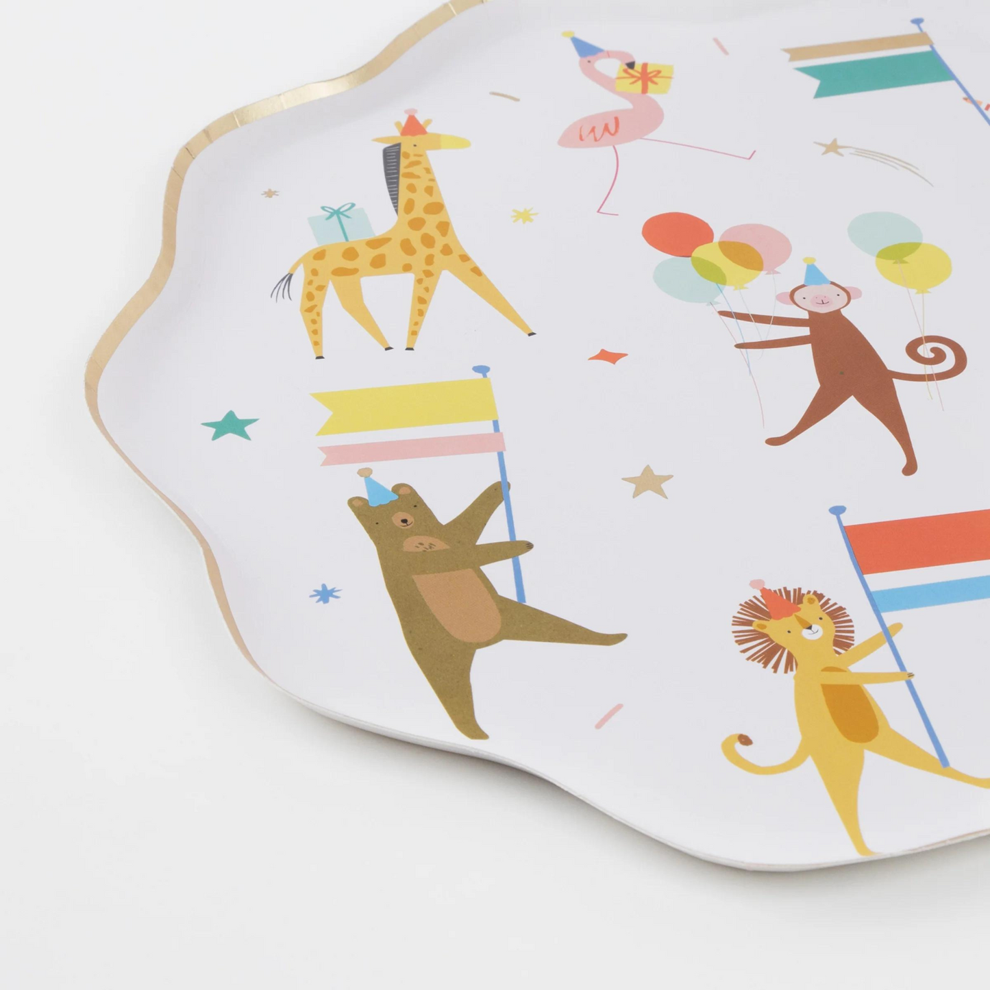 animal parade plates pack of 8 by meri meri