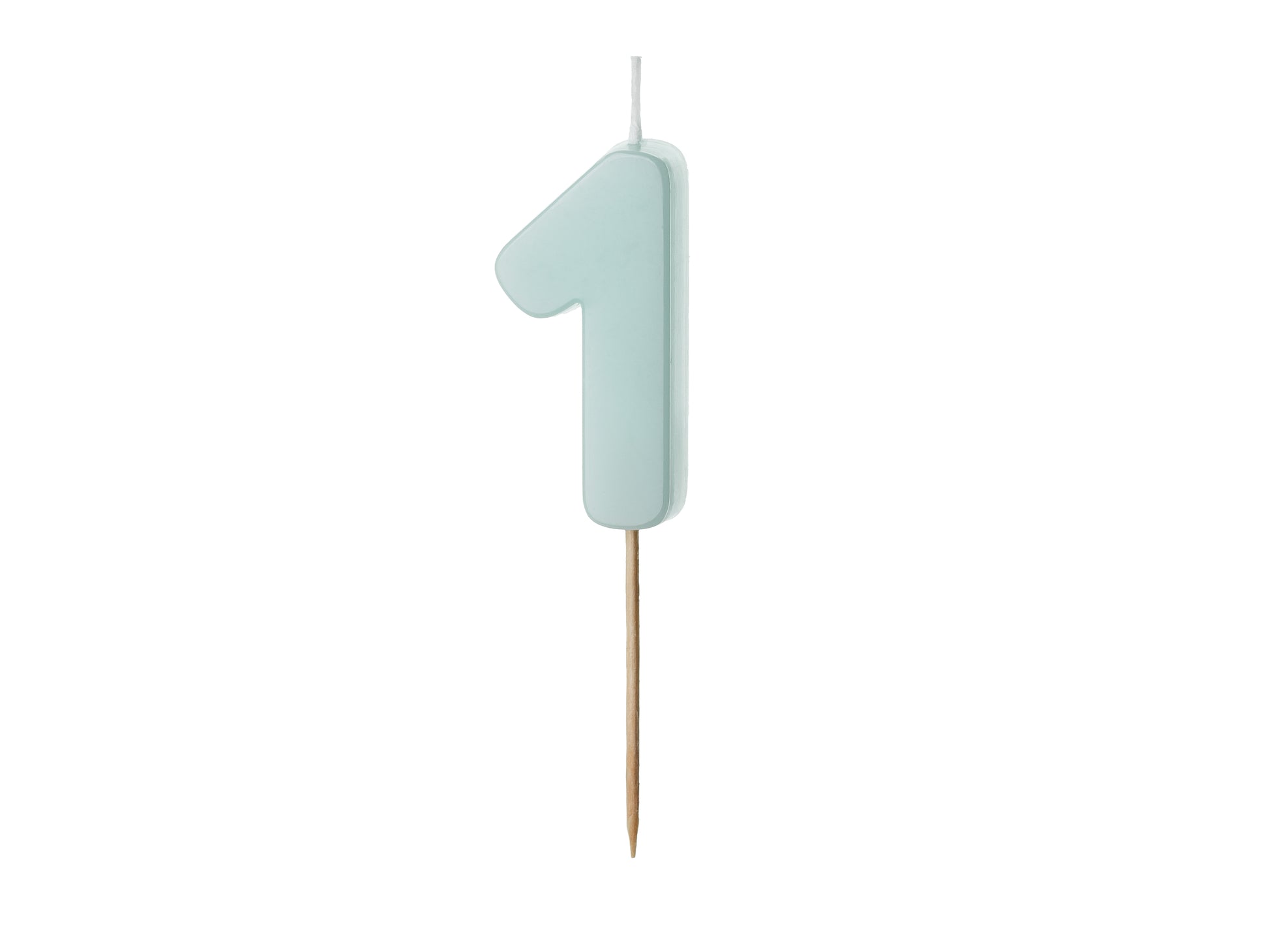 baby blue number one birthday candle - perfect for cakes or cupcakes 