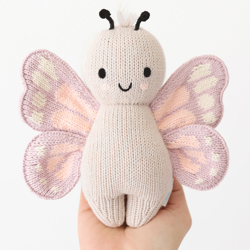 baby butterfly hand knit dolls- collectable dolls 