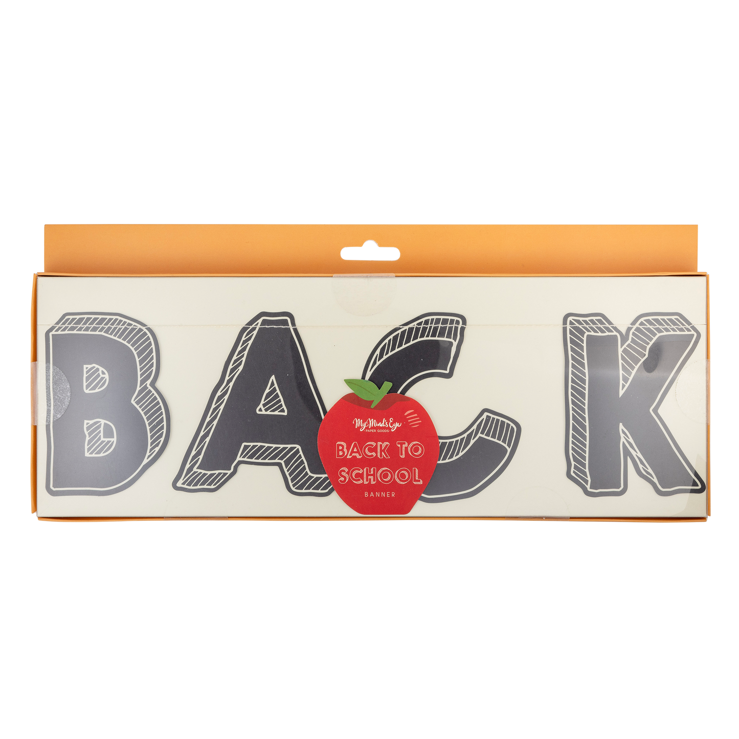 a 'back to school' hanging banner in it's package