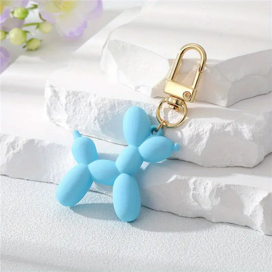 balloon dog keychain in blue 