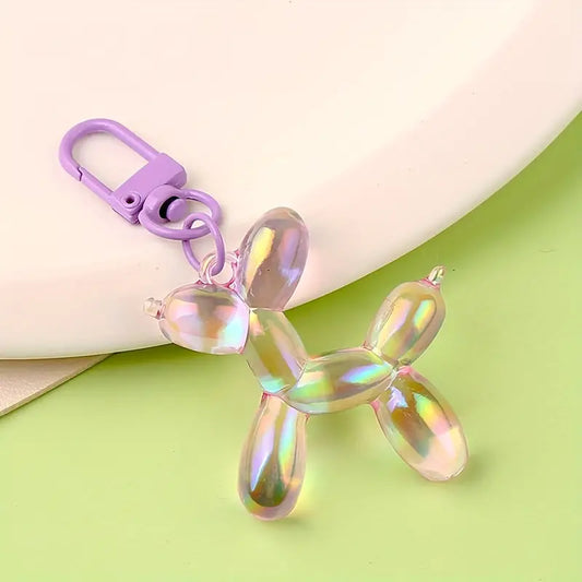 BALLOON DOG KEYCHAIN - IRIDESCENT PURPLE