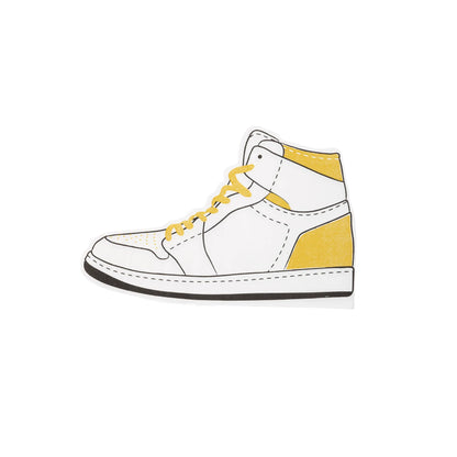 basketball high-top shaped shoe napkins - gold foil details