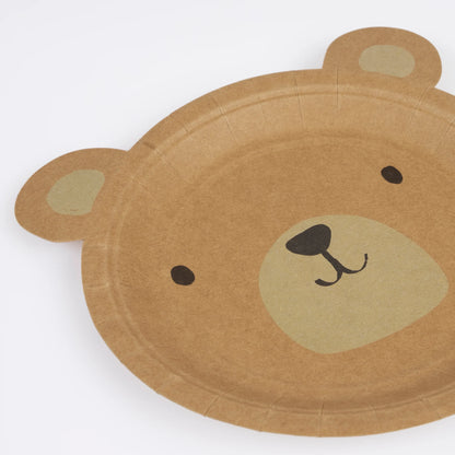 WOODLAND BEAR PLATES BY MERI MERI