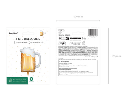 beer mug foil balloon packaging 