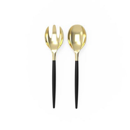 luxe black and gold serving set 