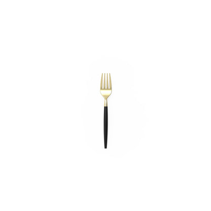 BLACK & GOLD PLASTIC MINI FORKS