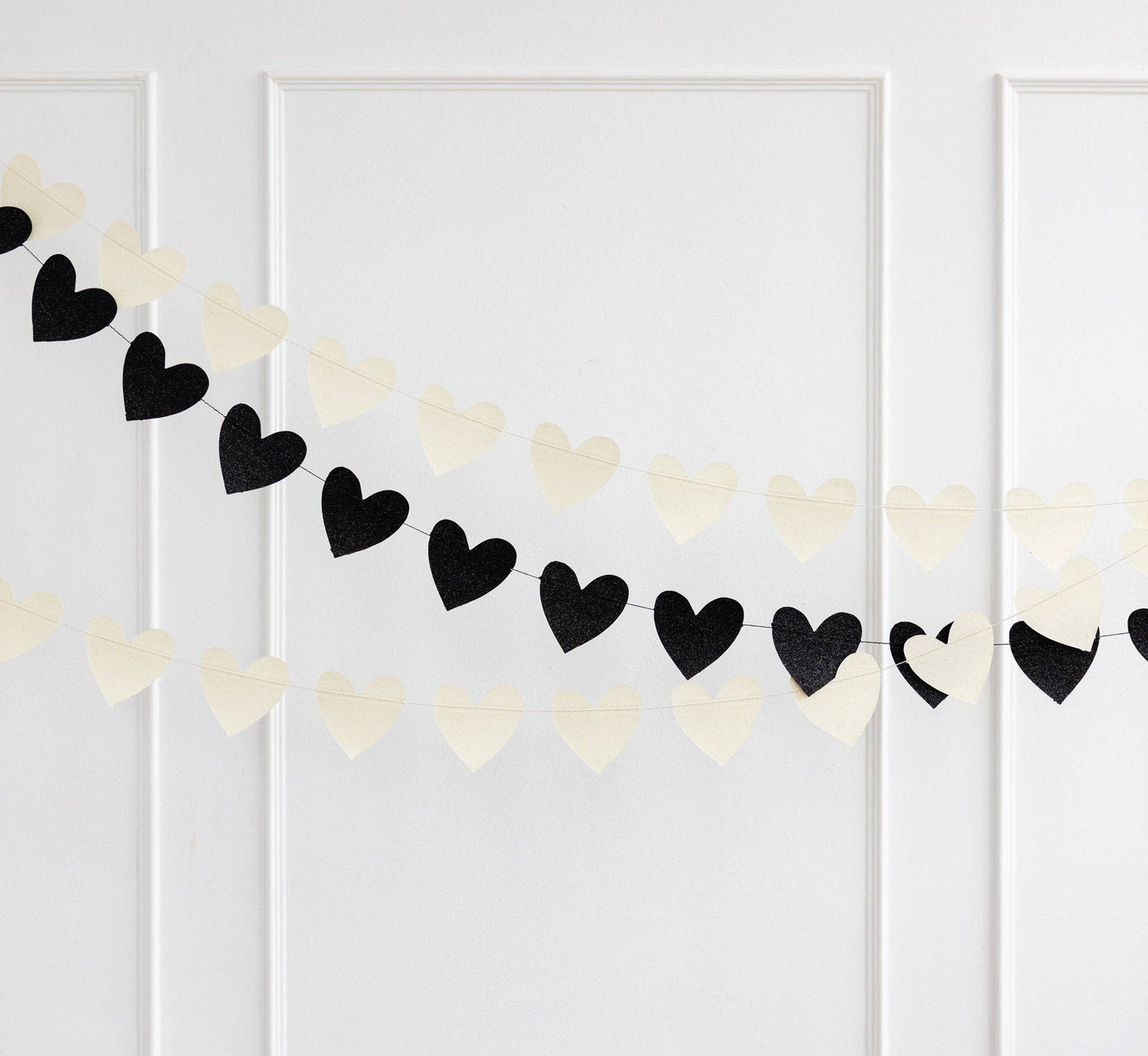 black and white banner set of 3 - each banner measures 6 feet long 