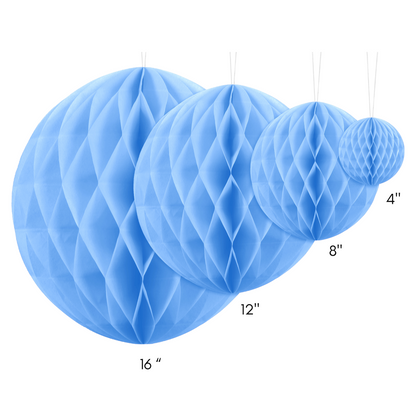 blue honeycomb ball in 4 sizes