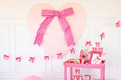 bows and hearts hanging decor 