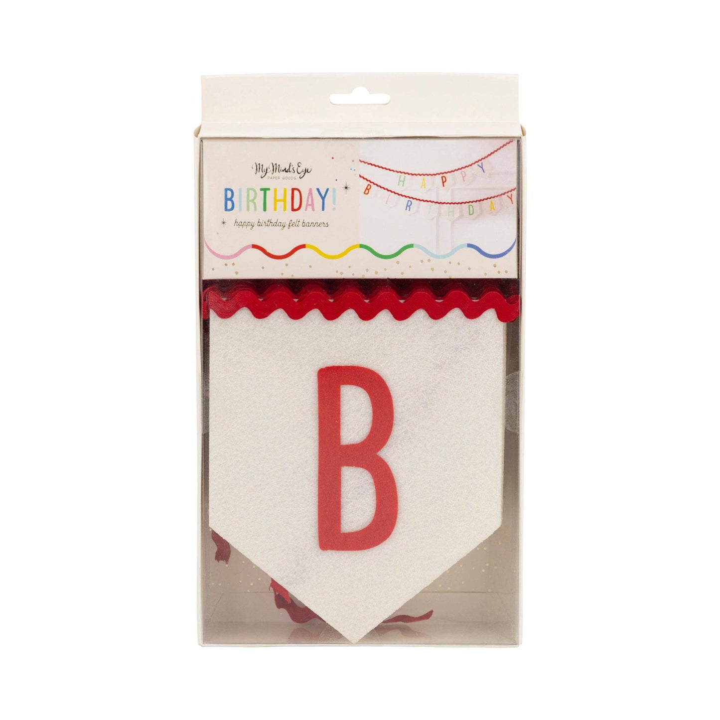 bright happy birthday felt banner 