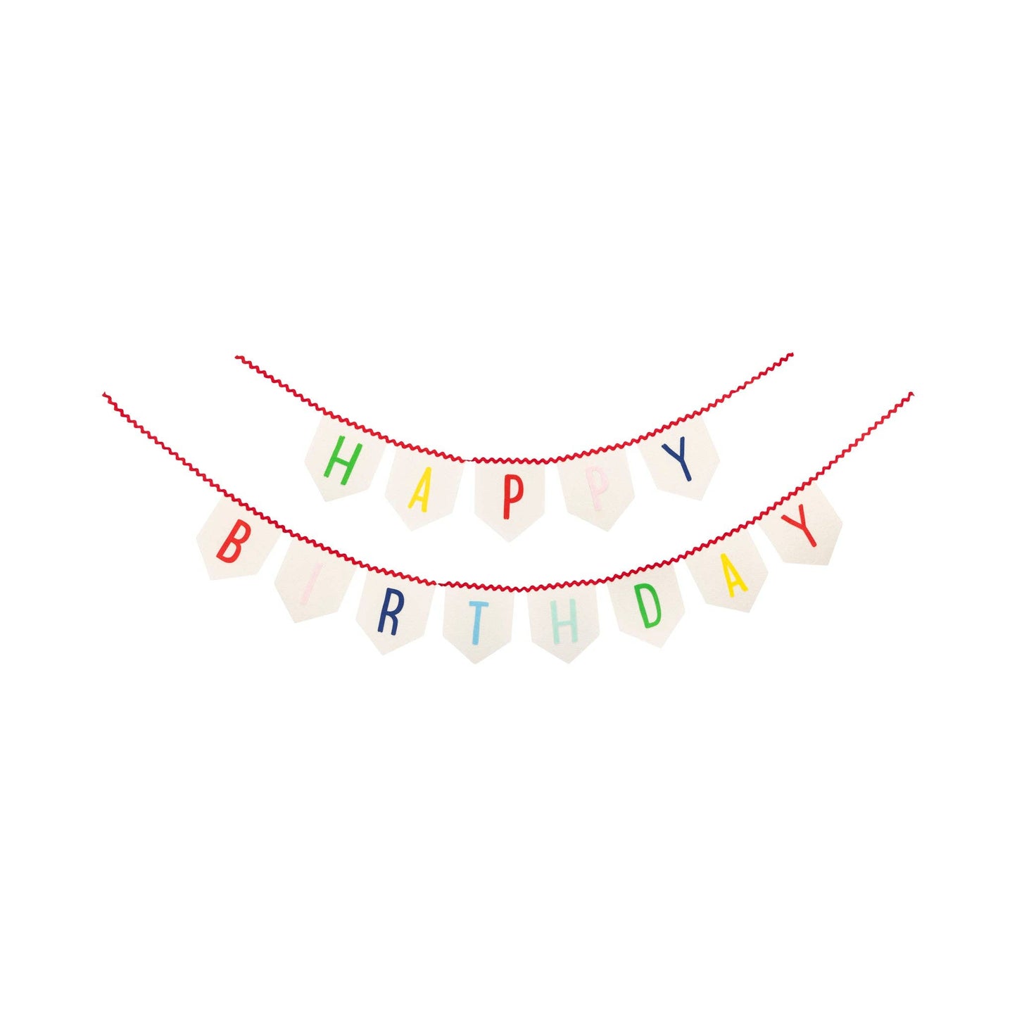 bright happy birthday felt banner 