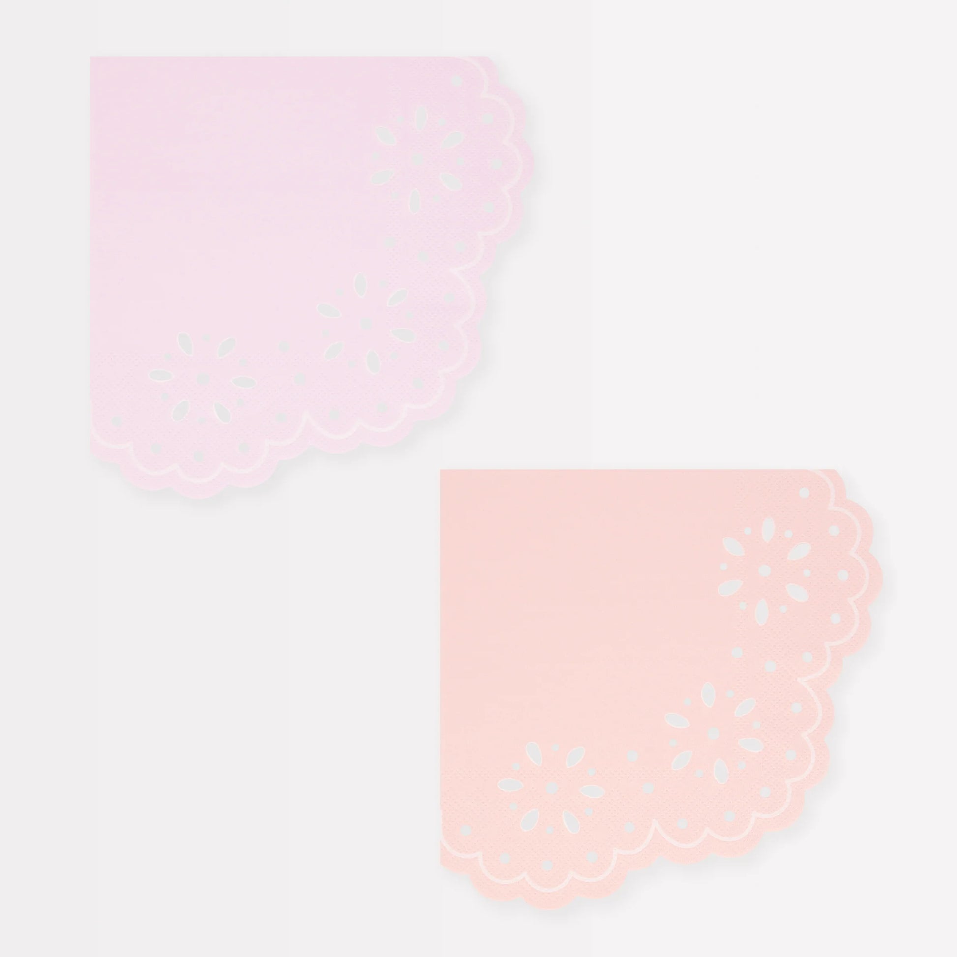 borderie anglaise lace multi large napkins in pink and peach pack of 16