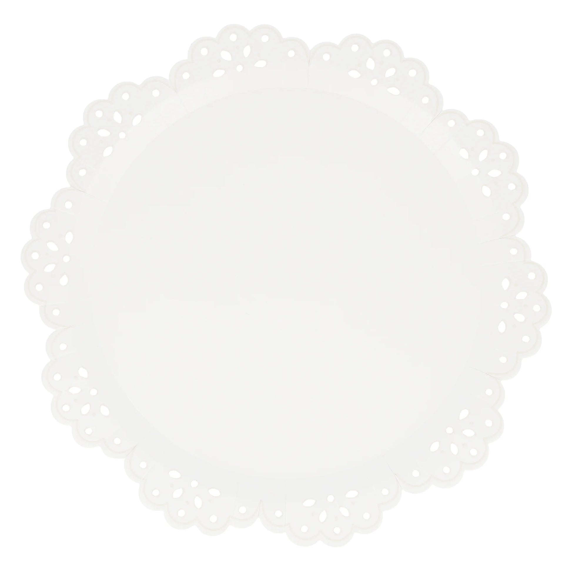 broderie anglaise lace white dinner plates by meri meri pack of 8