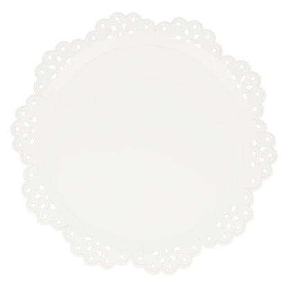 broderie anglaise lace white dinner plates by meri meri pack of 8