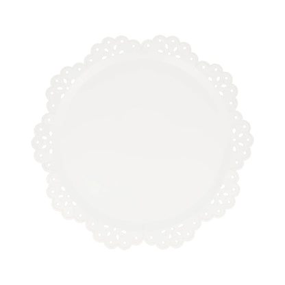 broderie anglaise lace white side plates by meri meri - pack of 8 