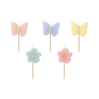 BUTTERFLIES & FLOWER CANDLES