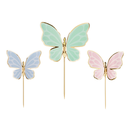 COLOURFUL BUTTERFLY CAKE TOPPERS