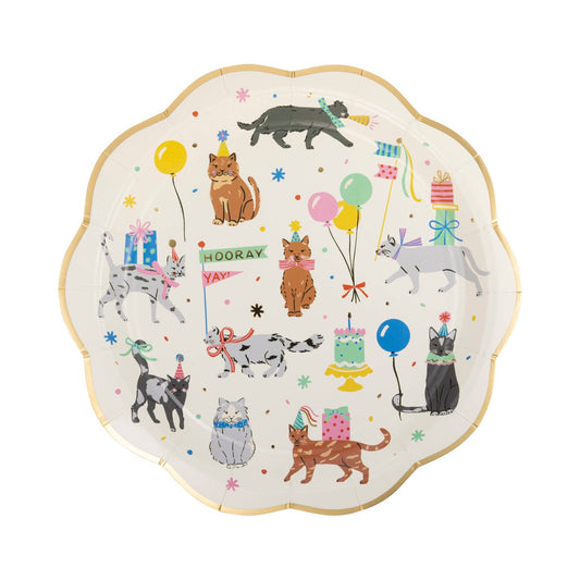 cat party plates