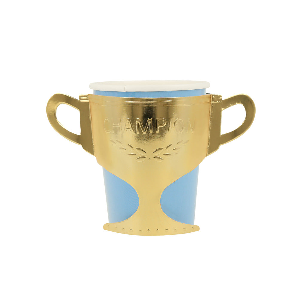 horse themed champion cups by meri meri - blue