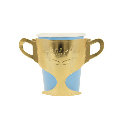 horse themed champion cups by meri meri - blue