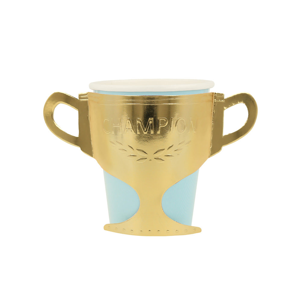 horse themed champion cups by meri meri - light blue