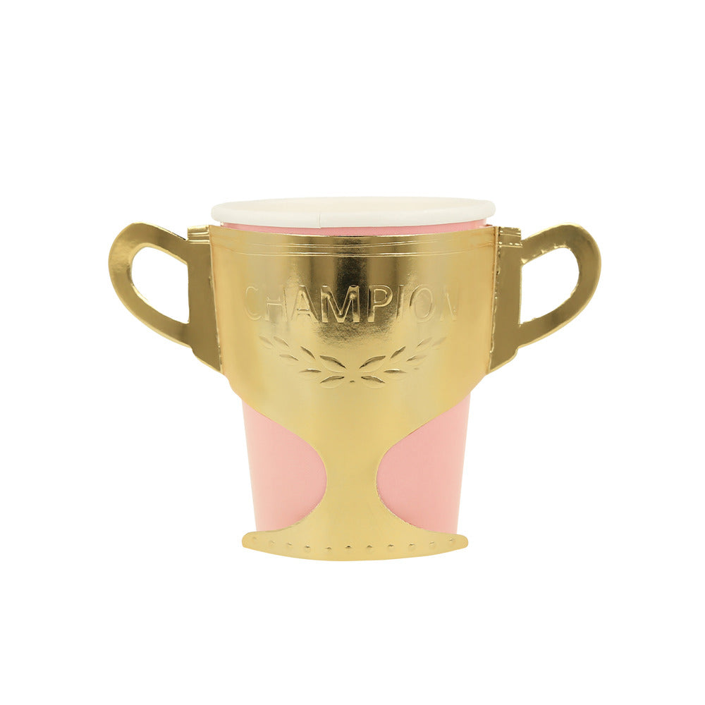 horse themed champion cups by meri meri - pink