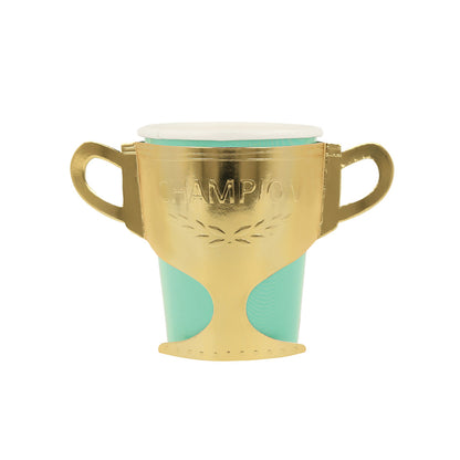 horse themed champion cups by meri meri - turquoise 
