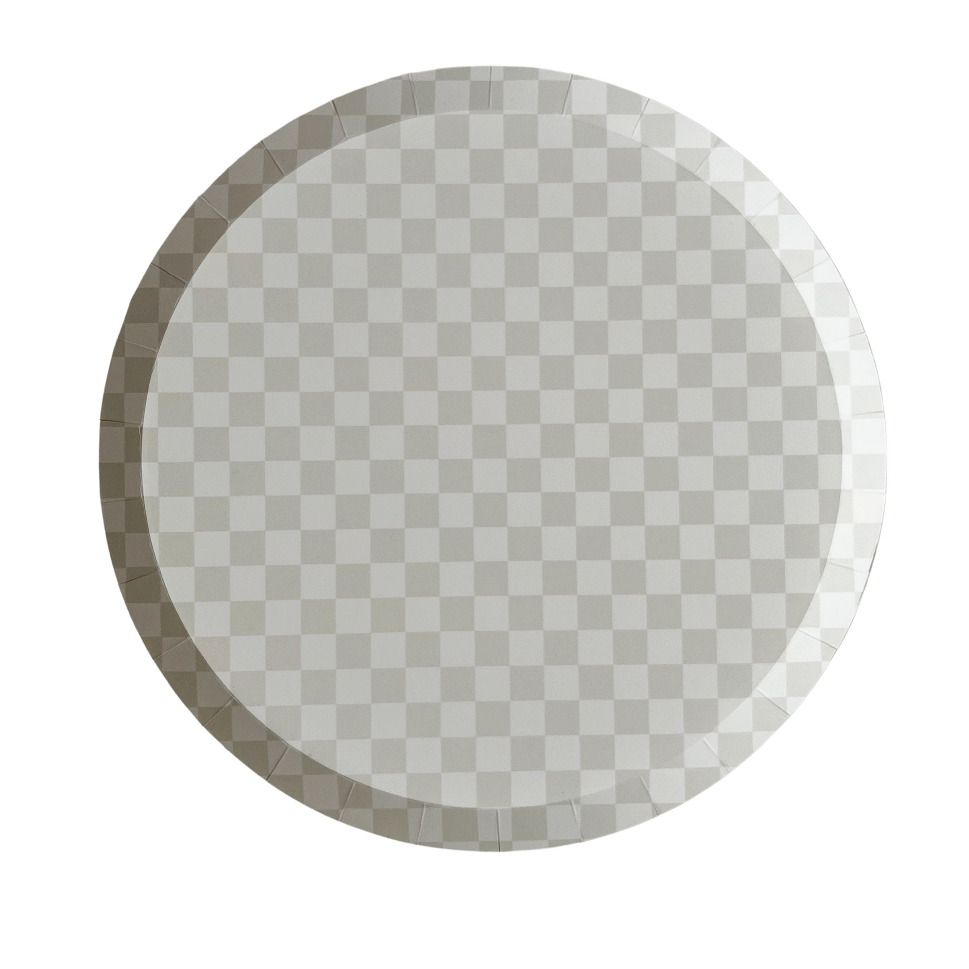 soft grey and white checkered dinner paper plates 